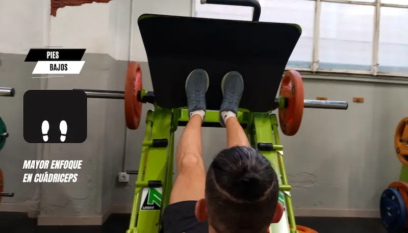 Pies bajos: Mayor enfoque en los cuádriceps